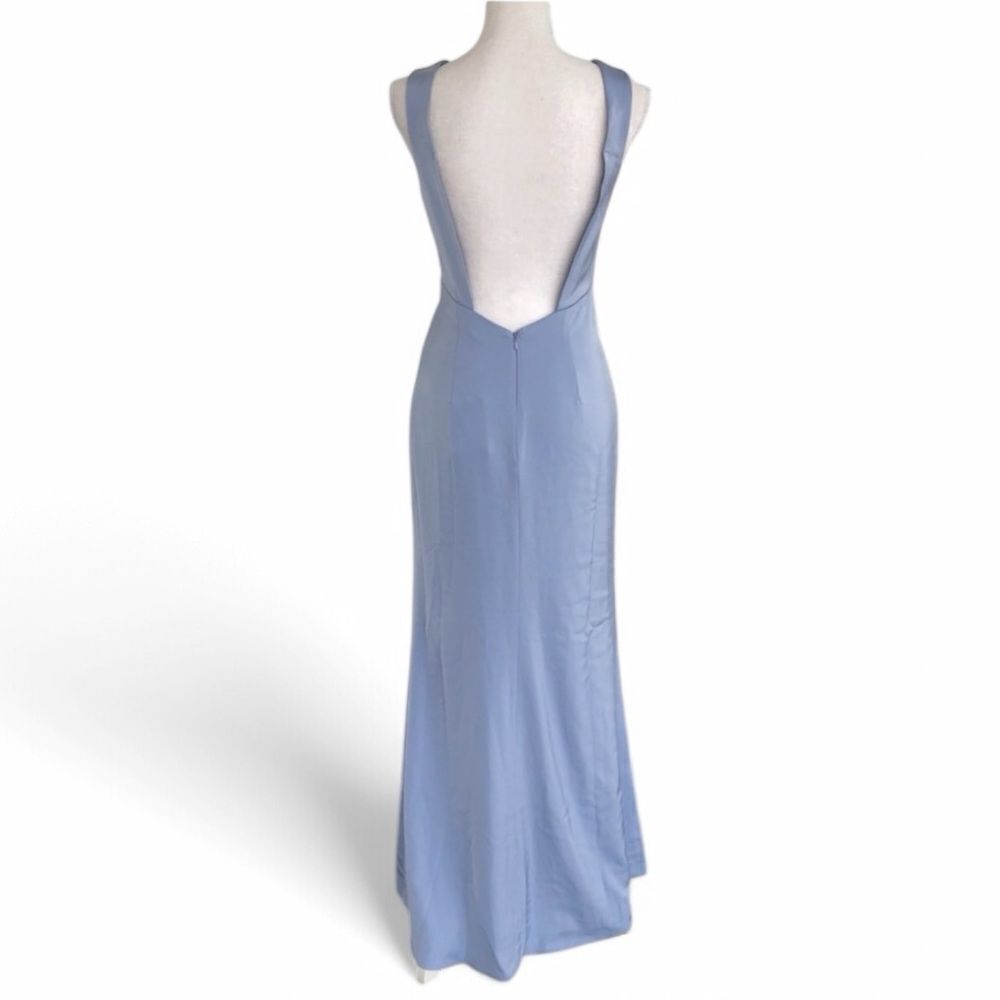 NBD Revolve Zeb Light Baby Blue Event Formal Maxi Gown Low Back Size Small - Picture 4 of 11